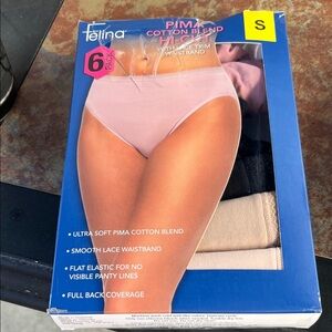 Felina Pink and Cream Briefs 5-Pack NWT